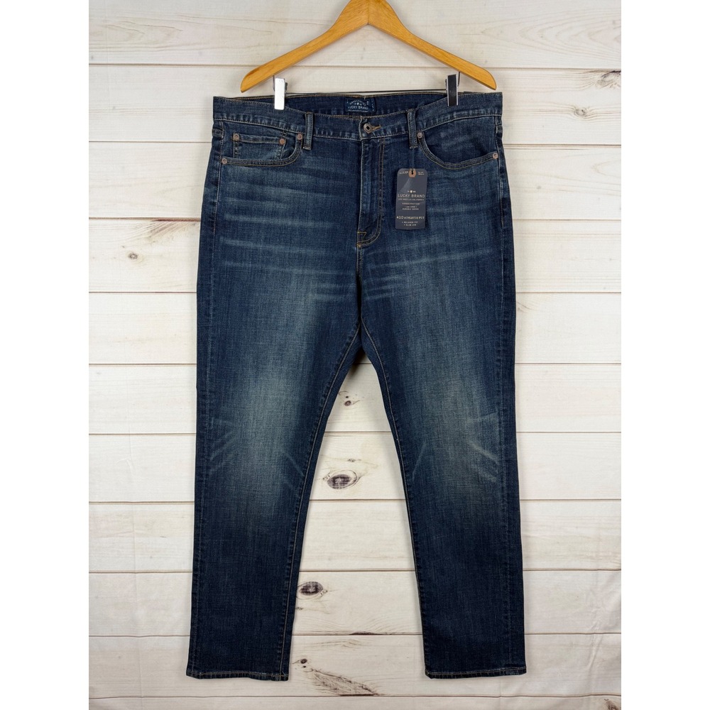 Lucky Brand Jeans Mens 38x32 Dark Wash 410 Athletic Fit Slim Leg New NWT